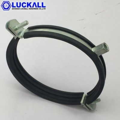 High Quality Ss316 Hanging Pipe Clamp With Epdm Rubber Lining For Pipe Fitting With Rubber Lined Split Pipe Clamp 2"