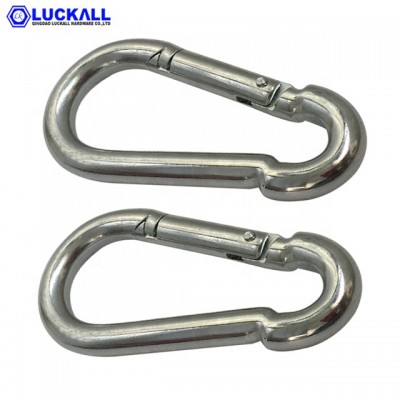 Carbon Steel Galvanized DIN5299B Spring Snap Hook Carabiner Hook 8MMX80