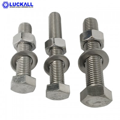 Stainless Steel Din933 Hex Bolt With Nut And Washer M24