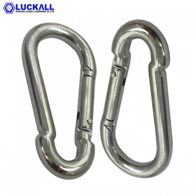 Carabiner Multi Tool Carbon Steel Zinc Plated M12 Ringing Metal Hook Spring Snap Hook