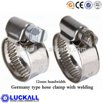 Germany type hose clamp 9mm bandwidth hose clamp British type hose clamp