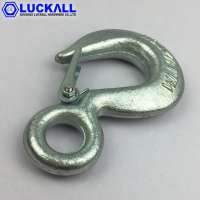 Hardware Rigging US Type Drop Forged 320A Alloy Steel Lifting Eye Hook with Latch 2 Ton