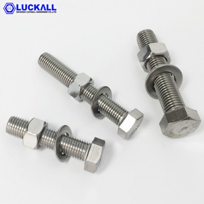 Din933 Stainless Steel Hex Bolts With Nuts And Washers