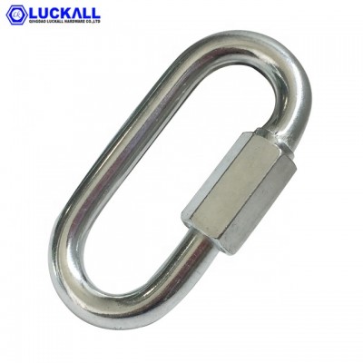 Galvanized Carbon Steel High Tensile Locking Quick Link With A Screw Gate 6MM